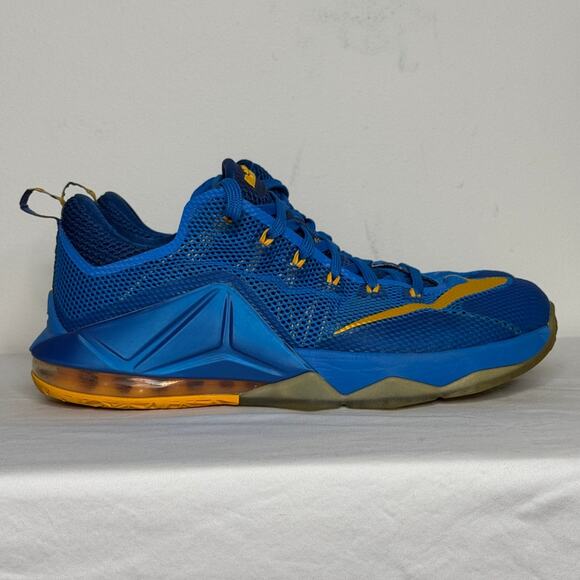 Nike LeBron 12 Low “Entourage” Blue/Yellow Sneakers Size Men’s 11.5 - Picture 6 of 10